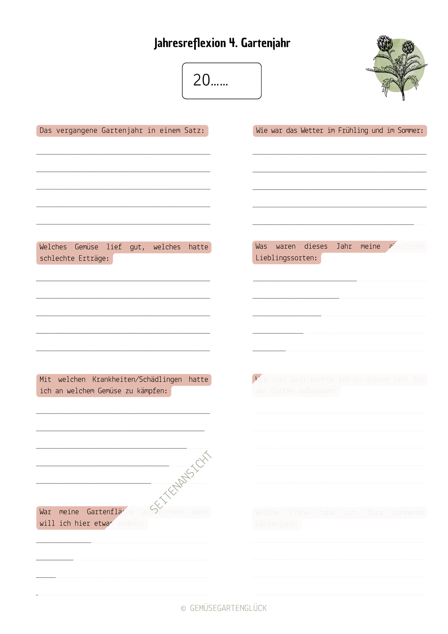 Gemüsegarten planen – Planungsschablonen Basis