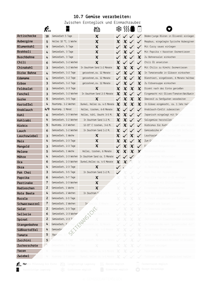 Gemüsegarten planen – Planungsschablonen Basis