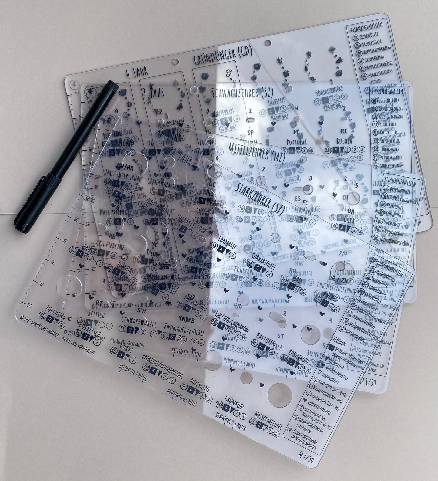 Gemüsegarten planen – Planungsschablonen Basis