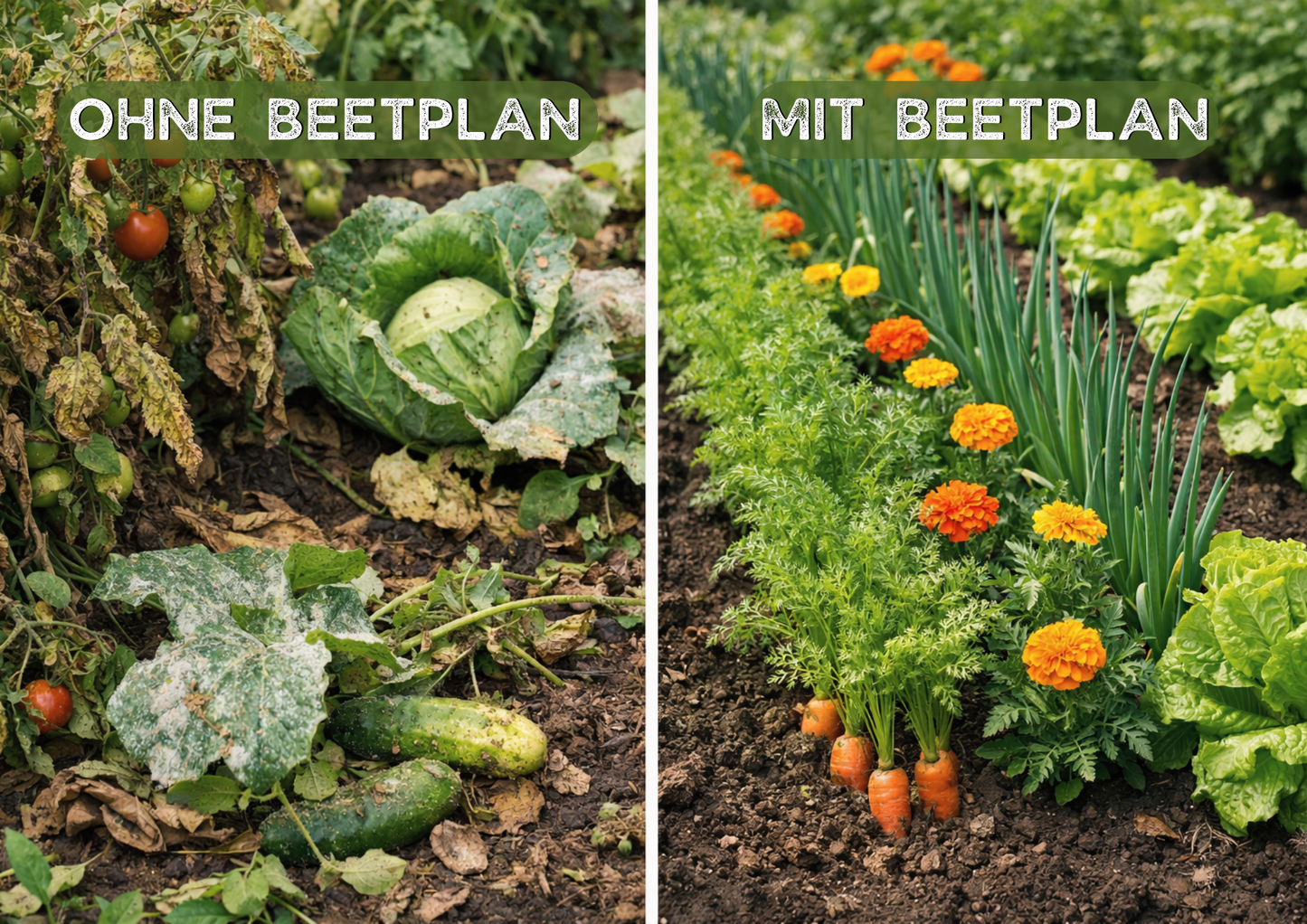 Planungsschablone für kleine Gärten & Hochbeete
